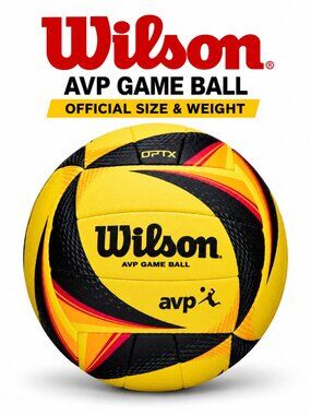 Wilson AVP OPTX Beach Volleyball Ball Yellow Black | Official Game Style